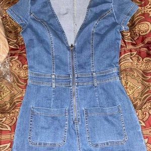 Denim romper